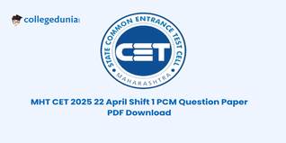 MHT CET 2025 22 April Shift 1 Question Paper (Available): Download Question Paper (PCM) with Answers PDF